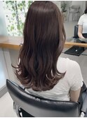 インナーカラーオレンジ×モカブラウン