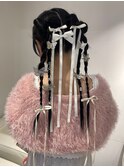 11237編み込みヘアアレンジ披露宴結婚式2次会ヘアセット
