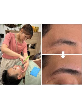 【好印象を引き出すメンズ眉毛】眉毛カットで毛流れを整え、常にキマるアイブロウデザイン[メンズ/西川口]