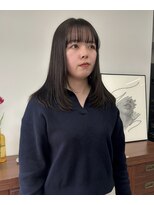 ヘアー アイス 御器所本店(HAIR ICI) 透明感カラー顔周りレイヤーカットアッシュベージュ