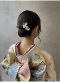 振袖ヘアアレンジ  タイトヘア