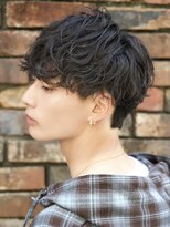 ルーシー 渋谷(LUCEY) ツイストスパイラルパーマ波巻きパーマシャドウパーマメンズ