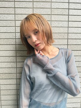 暗めカラー/黒髪/小顔/クラゲヘアー/オリーブグレー/門前仲町