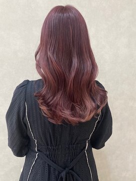 ブリーチ１回～ピンクカラー