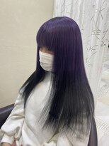 ファブ 千葉店(FaB)&nbsp;パープル×ブラックグラデーション/レイヤーカット/レイヤー