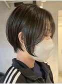 横浜西口白髪染めウルフショートカットアッシュベージュカラー