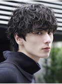 大阪梅田波巻きパーマシャドウパーマラウンドマッシュウルフ◆