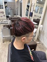 アストラール 大曽根店(astrale)&nbsp;レッドメッシュ×フェードショート