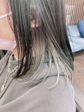 ポー 三軒茶屋(poh) テラコッタ/ミニウルフ/デジタルパーマ/くすみブルー*三軒茶屋駅