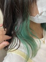 ルー(loup)&nbsp;インナーカラー/イヤリングカラー/サワーグリーン/ダブルカラー