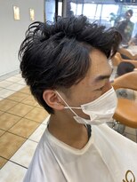 クオリス 上板橋店(QUALIS) かきあげアップバング爽やかメンズショートスタイル