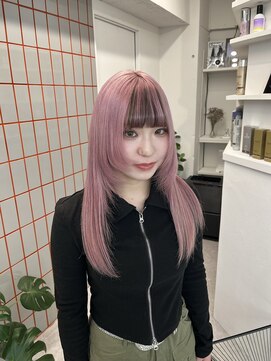 ペレ 渋谷(PELE) 切りっぱなしボブ/エアリーロング/美髪/ピンクブラウン/渋谷
