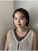切りっぱなしボブ/シースルーバング/前髪/原宿神宮前