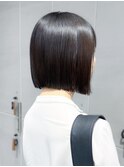 ボブショートボブ縮毛矯正ベージュグレージュ門前仲町