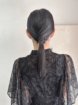 キャンバス バイ ネオリーブ 横浜西口(Canvas by neo.) タイトめ ヘアアレンジ ヘアセット 暗髪 結婚式 二次会 横浜