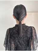 タイトめ ヘアアレンジ ヘアセット 暗髪 結婚式 二次会 横浜