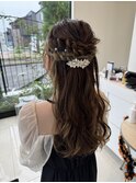 結婚式ヘアセット☆ハーフアッブ
