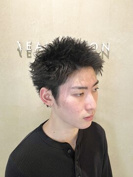 ジールサロン 学園の森店(ZEALSALON) 【爽やか男子必見！】黒髪スパイキーショート/10代20代30代