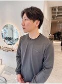 センターパートニュアンスパーマ