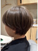 くびれショート／マッシュショート/ベージュ／透明感／髪質改善