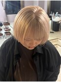 ミルクティーベージュダブルカラーインナーカラーケアブリーチ