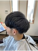インナーブルー×ブルーブラック×マッシュ