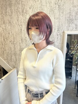 ヨル(Jor) ピンクラベンダー×ウルフボブstyle♪