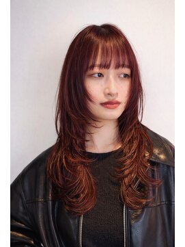 ピチカート(pizzicato) ロングウルフ ロングレイヤー ハイレイヤー ピンクブラウン