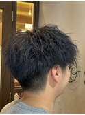 ハイライト、ブルーブラックカラー