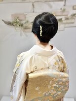 ヘアセットサロンエッジ(Edge) お子様の入学式に訪問着でふんわり抱き合わせヘア