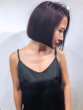 ローレル(Laurel) Laurel心斎橋○森拓也○ミニボブ×ダークチェリーバイオレット
