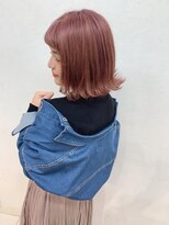 リア(Lia by KENJE)&nbsp;Lia&汐見悠佑　ブリーチカラー&ピンクベージュ