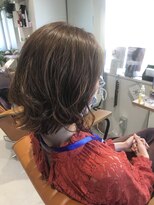 エール(Aile)&nbsp;大人かわいい、エアリーミディ、ショートパーマ、黒髪カタログ