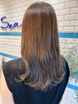 シー バイ ロンド 新宿(Sea by Lond) 【藤原三知代】ロングレイヤーフォギーベージュ