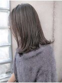 アッシュグレー　外ハネロング