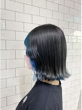 ループウエスト(LOOP WEST) エメラルドブルー×グレージュ