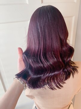 ペレ 渋谷(PELE) R45_カシスレッド ブリーチ1回～