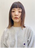 斜めバング/グレージュカラー/シルキーベージュ/韓国/渋谷