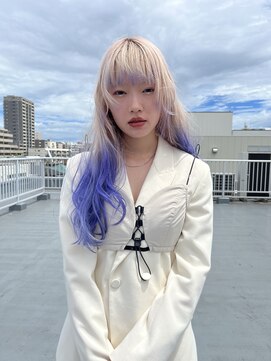 ニキータ(Nikiita) ホワイトブロンド×パープル B4389