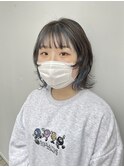 水色/ウルフカット/インナーカラー/ダブルカラー/レイヤーカット