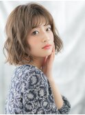 ことりベージュ大人美人ニュアンスパーマボブディp小山20代30代