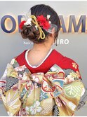振袖×ふわふわシニヨン