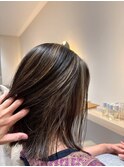 ハイライトカラーハイライト×ナチュラルボブ