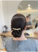 上品セット　結婚式ヘア　お呼ばれヘア　
