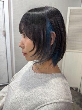 バンクスヘアー(BANK'S HAIR) フェイスフレーミング×ブルーインナー×レイヤーショート
