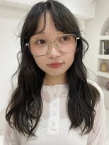 シエカ(CIECA.)&nbsp;黒髪/ボブルフ/ネビージュ/小顔/ワンレン/スペインカール