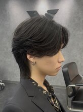 ゼノ 海老名(XENO) フェザーパーマシャドウパーマラウンドマッシュメンズパーマ