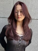 ヨーク(YOKE) ロングレイヤー顔周りレイヤーブリーチなしダブルカラー暖色