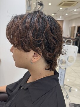 アッシュ 下丸子店(Ash) 蒲田強めシャドウパーマスパイラルパーマメンズマッシュウルフ