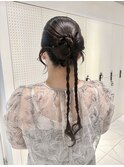 ヘアセット/ヘアアレンジ/カチモリ/タイトヘア/お呼ばれ/結婚式